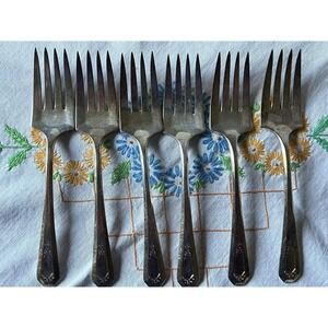 1920 Wm. ROGERS & SON AA La France Salad Fork - set of 6